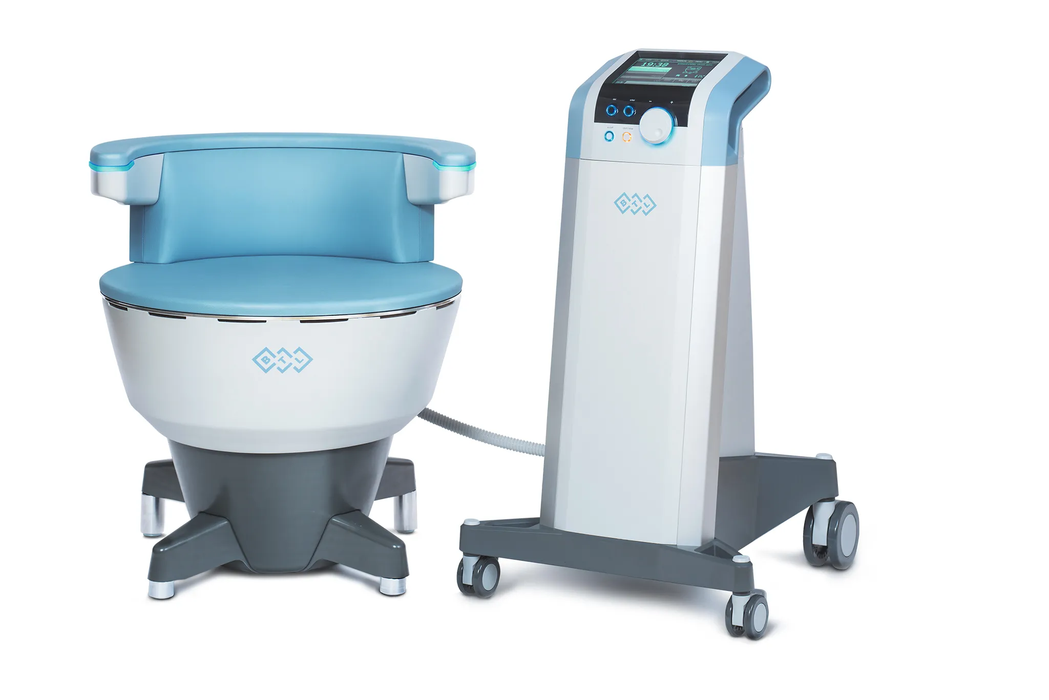 BTL Emsella chair at Xena Health — men's treatment